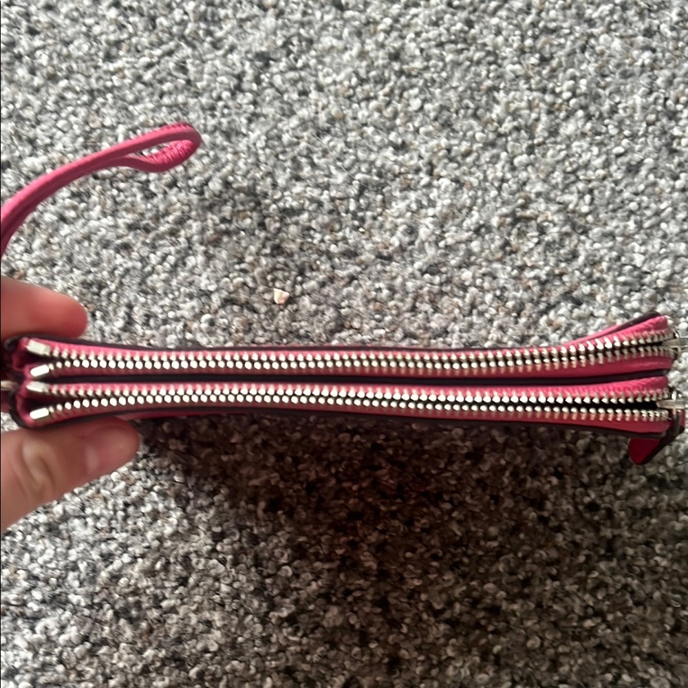 Coach Pink Pebbled Leather Clutch - Picture 6 of 12